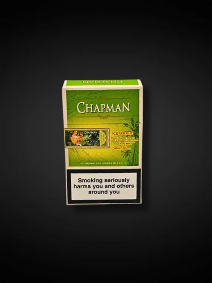 Chapman Ice Apple Regular yeşil elma ve mentol aromalı sigara paketi
