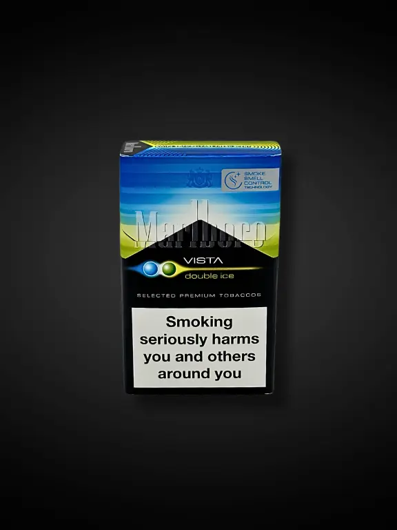 Marlboro-Vista-Double-ice-cigarbox Marlboro Vista Double Ice çift mentol kapsüllü sigara paketi
