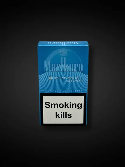 Marlboro Touch Aqua Less Smell açık mavi mentollü sigara paketi